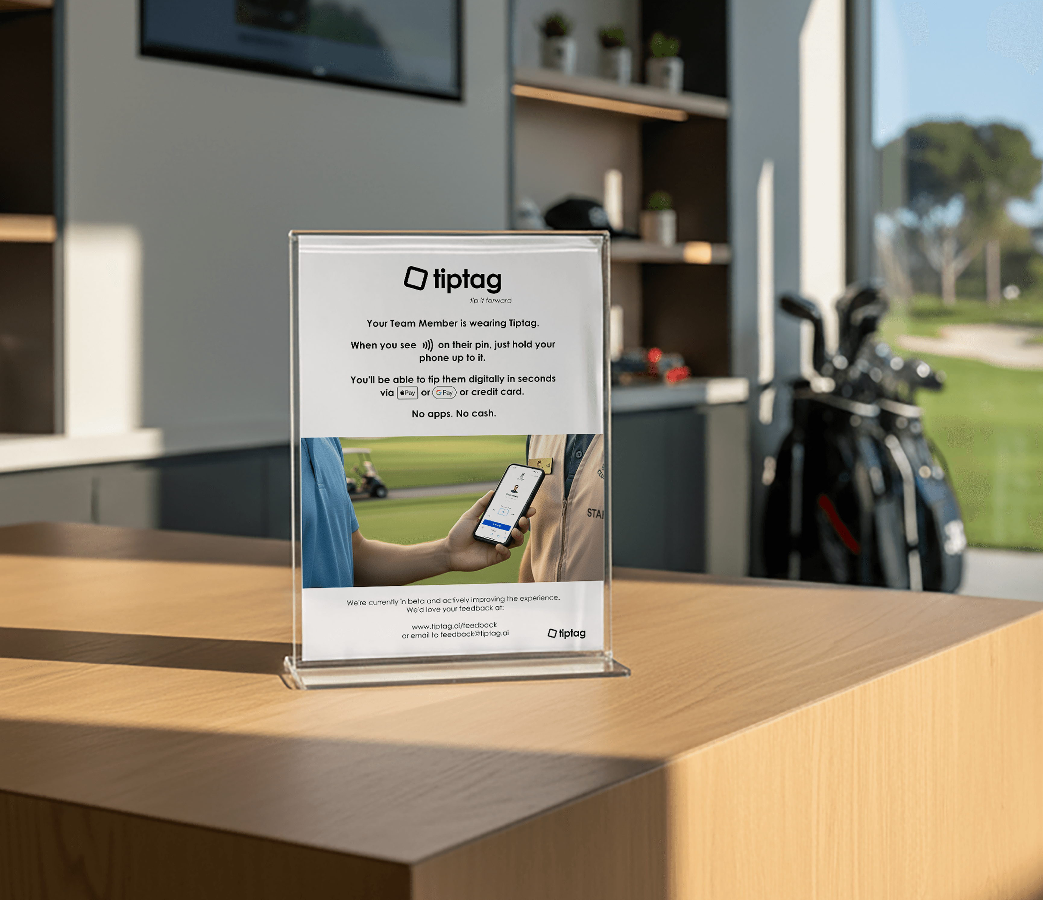 Tiptag tip flow, rating prompt, and review outcomes.